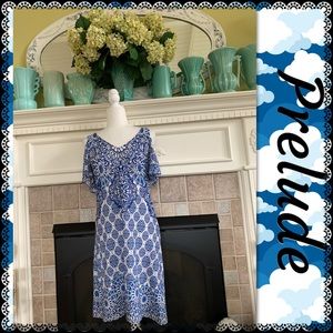 Prelude cold shoulder dress, size XS